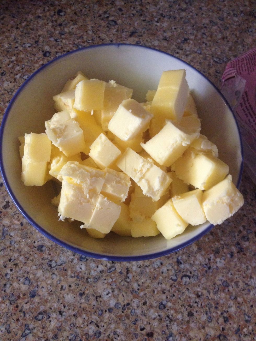 See? I cubed it and it's ready to add to the mix.