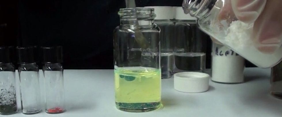 See it turned a greenish yellow