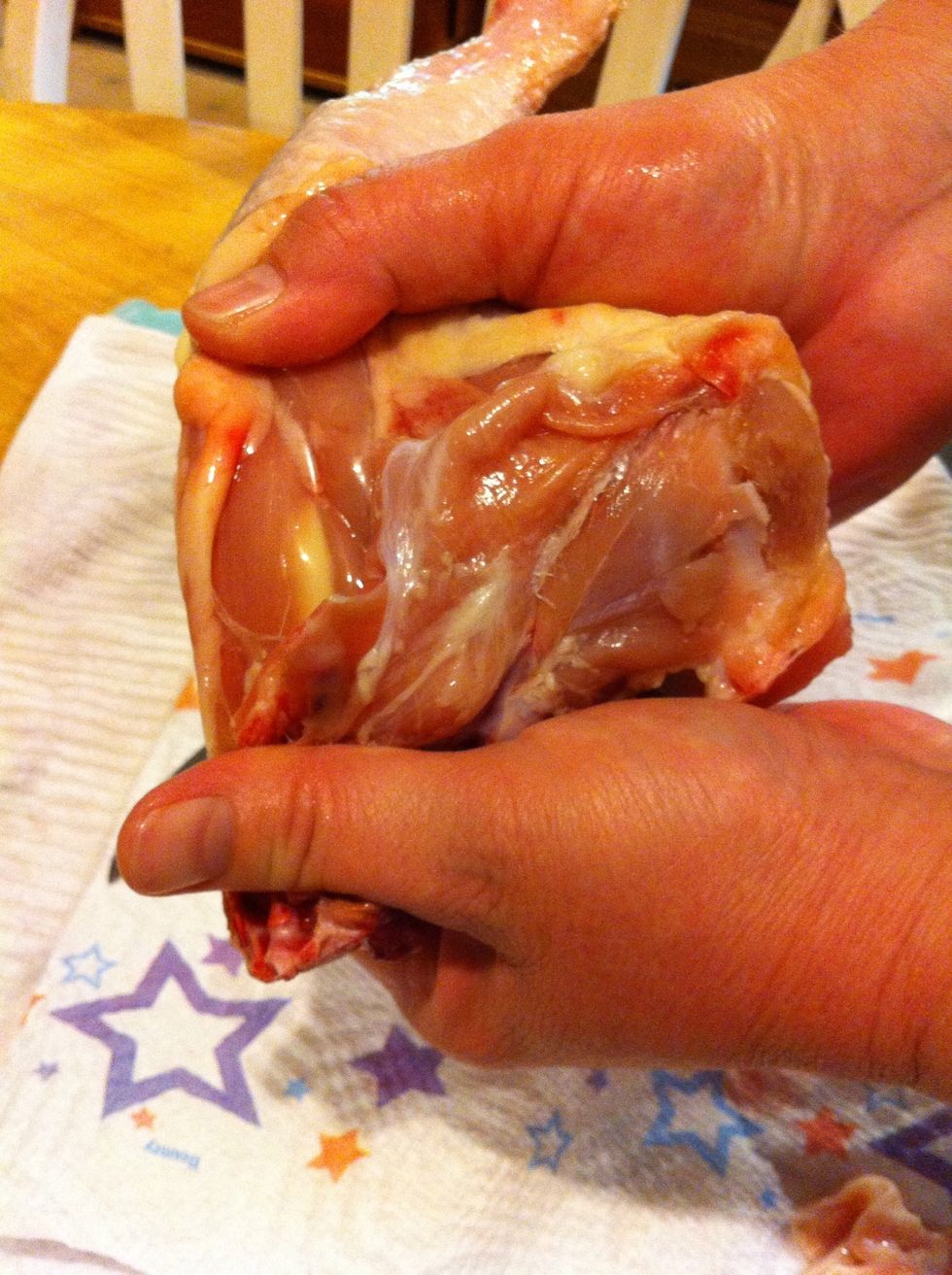 See? On the underside I am pushing up and they released. No Bloody Chicken Thighs for me!