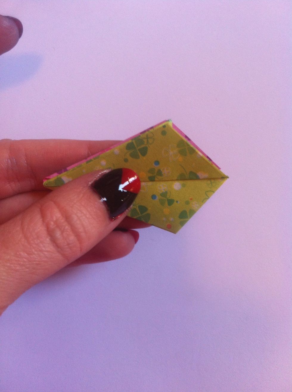 See. Squished flat together now. Continue to do the exact same thing with the rest...