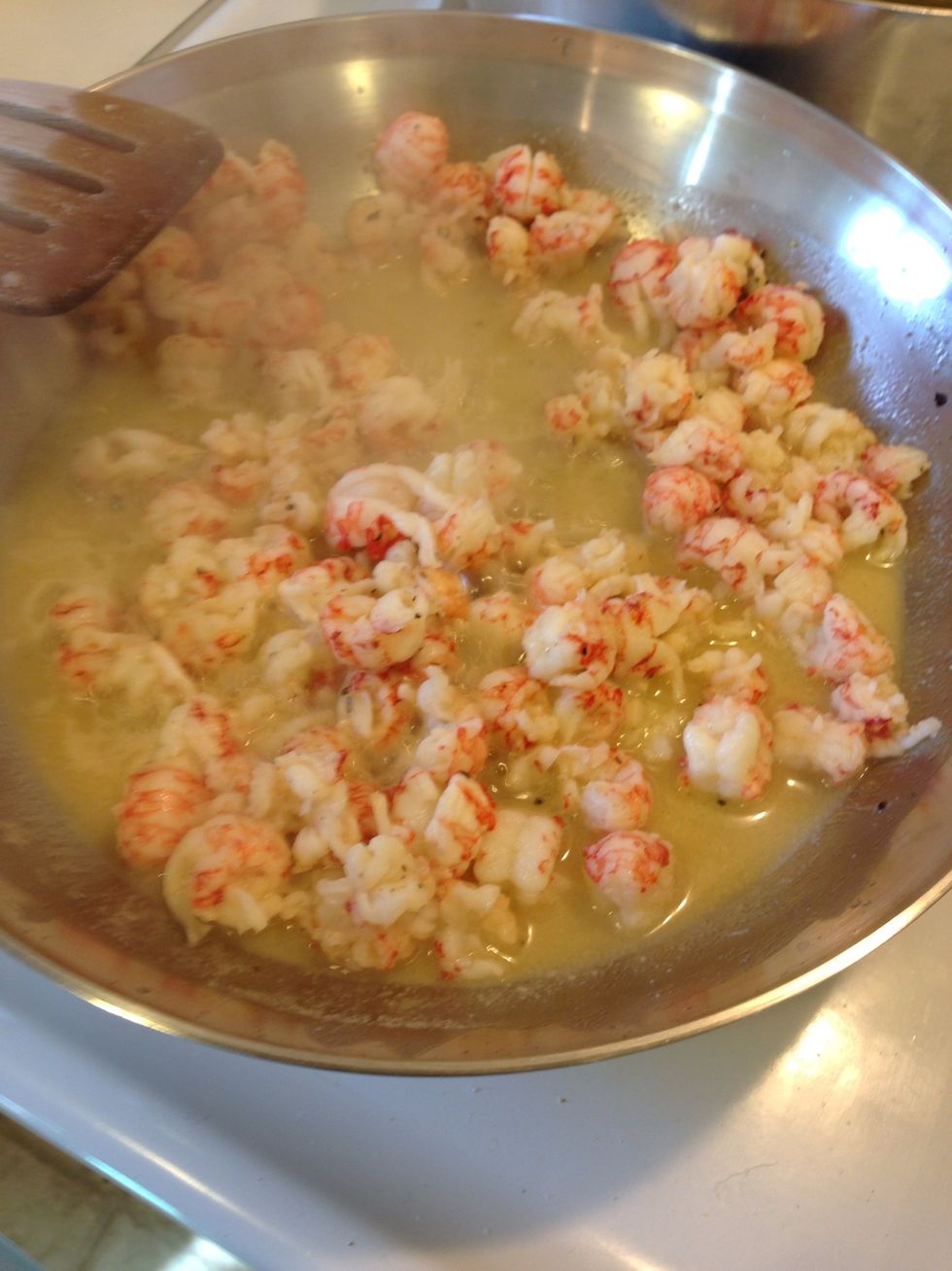 See the liquid has increased! Add it all to the risotto mixture