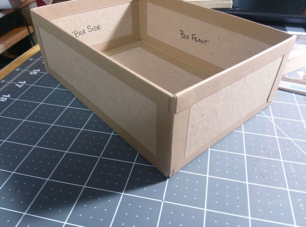 See top of finished box.