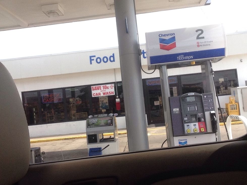 See we had to get gas so that was good