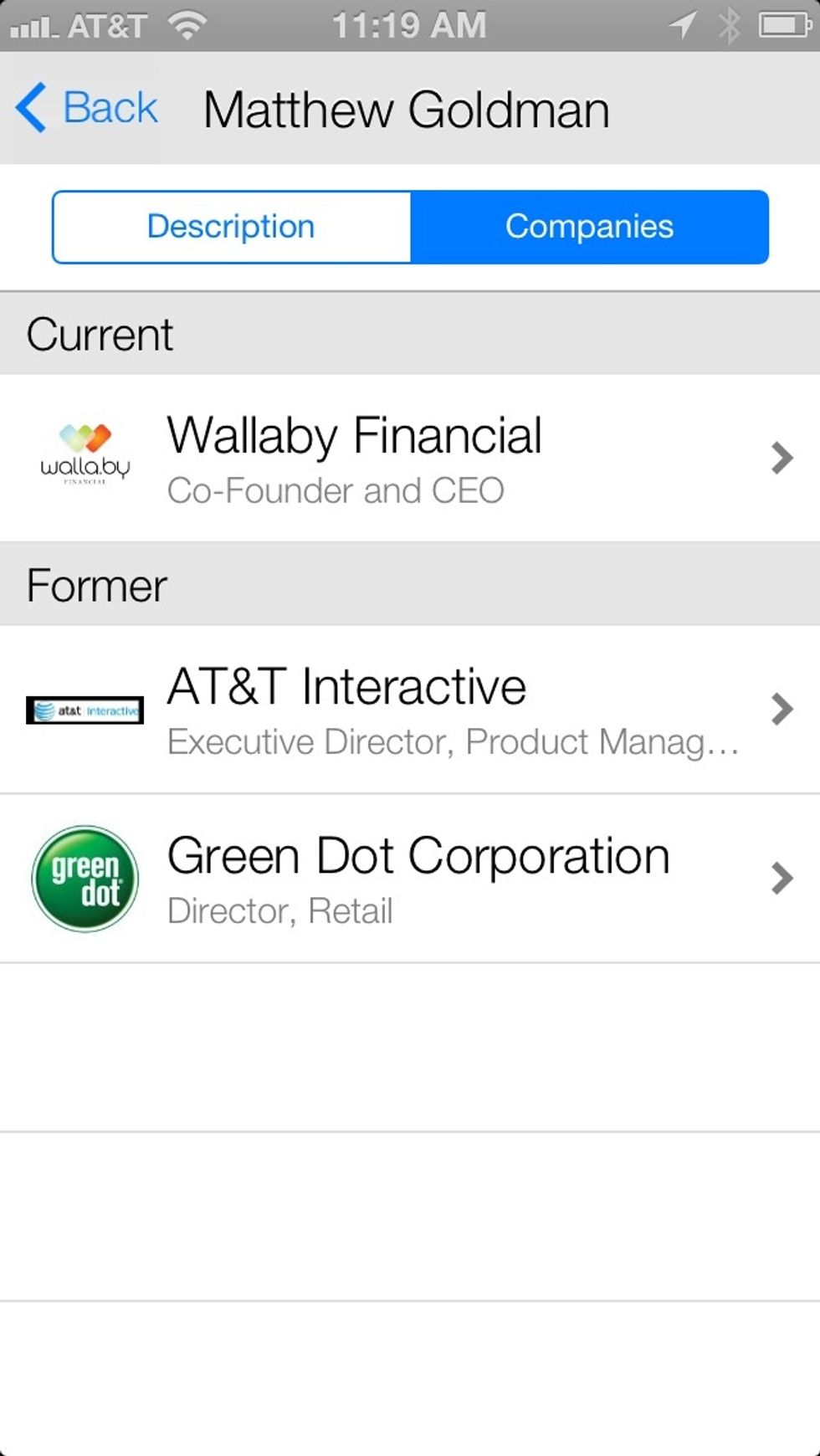 See where they are working and where they have worked.