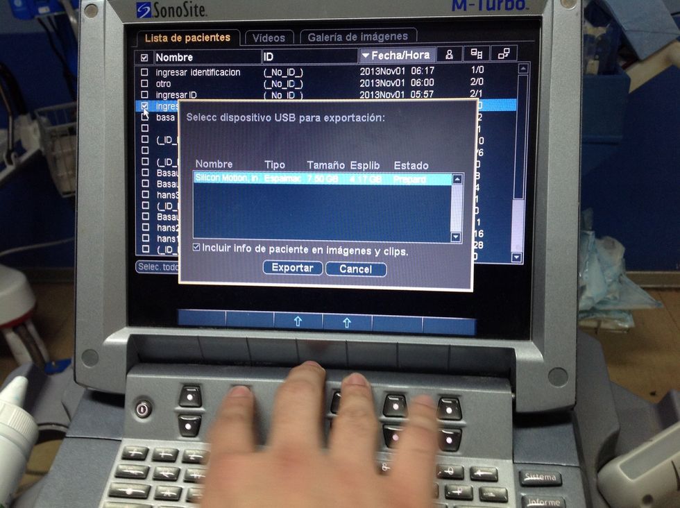 Seleccionamos "EXPORTAR"