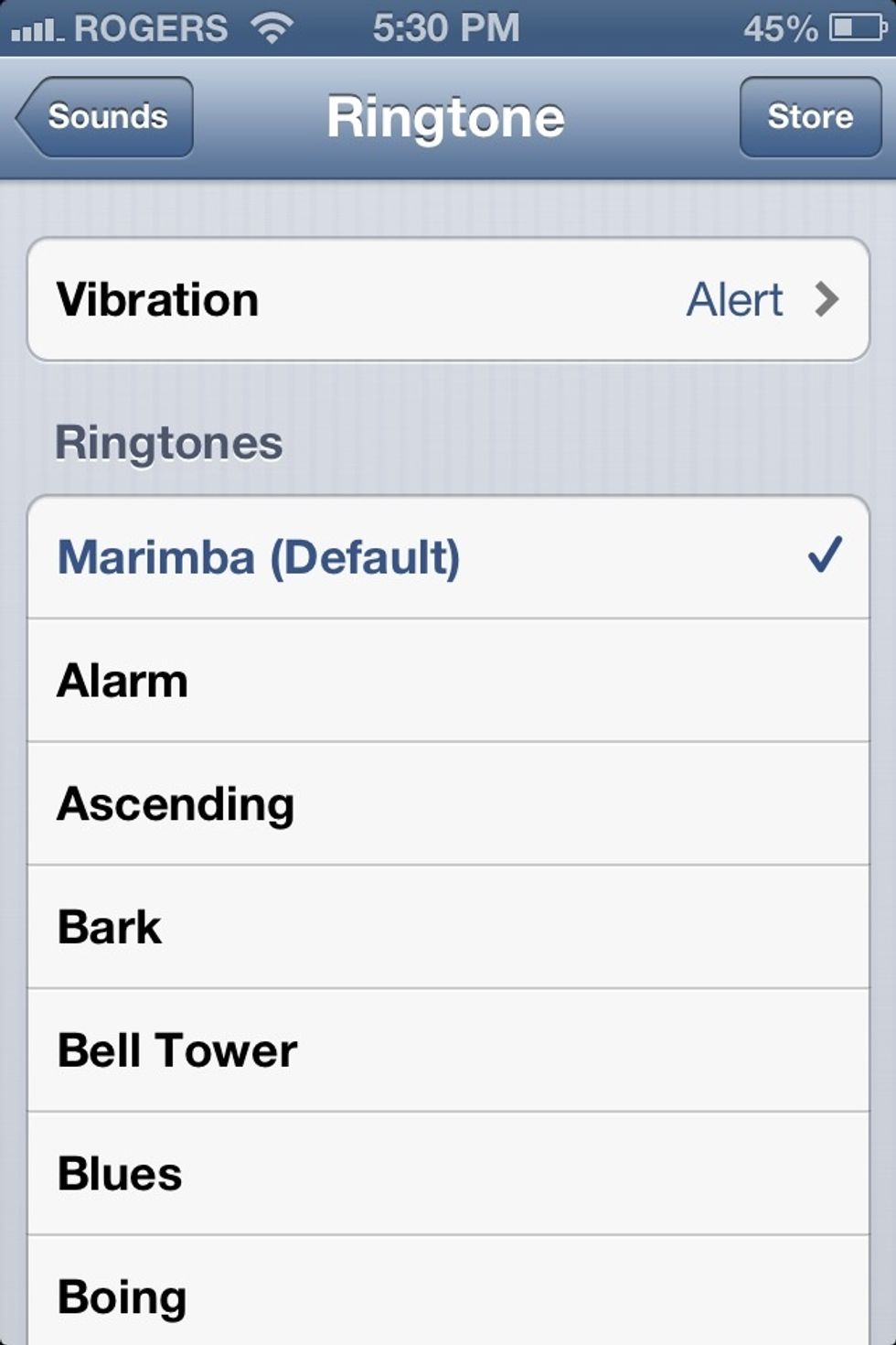 Select a "notification" (for example I chose ringtone)