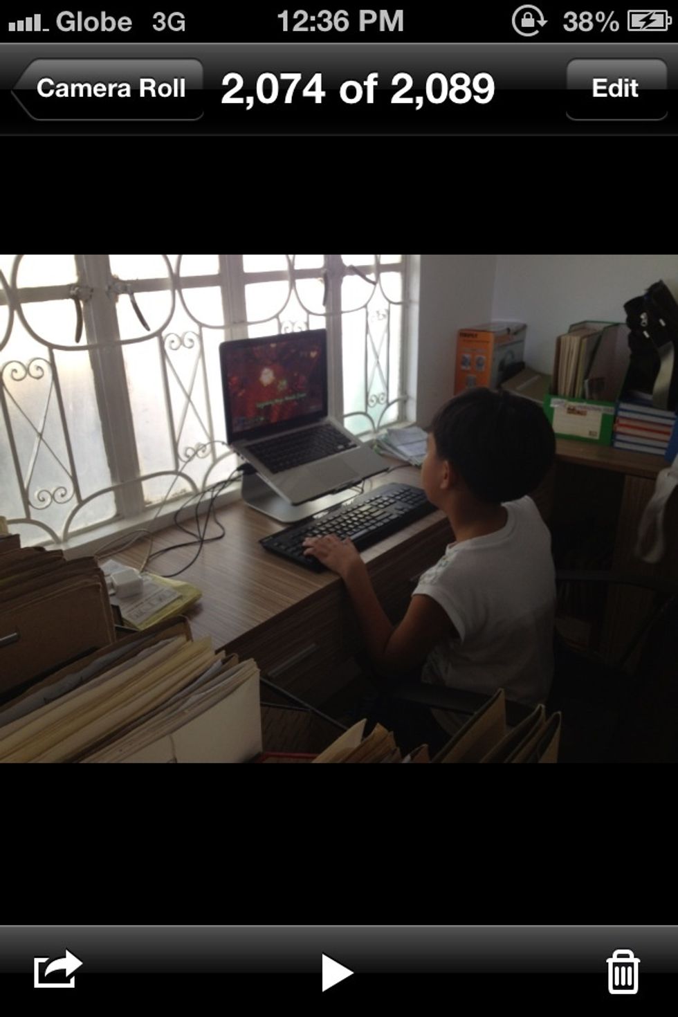 Select a picture. on the lower left part tap the arrow which shows option if you will send in via twitter or FB