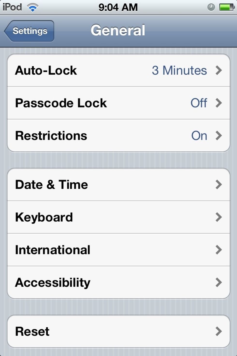 Select "Accessibility".