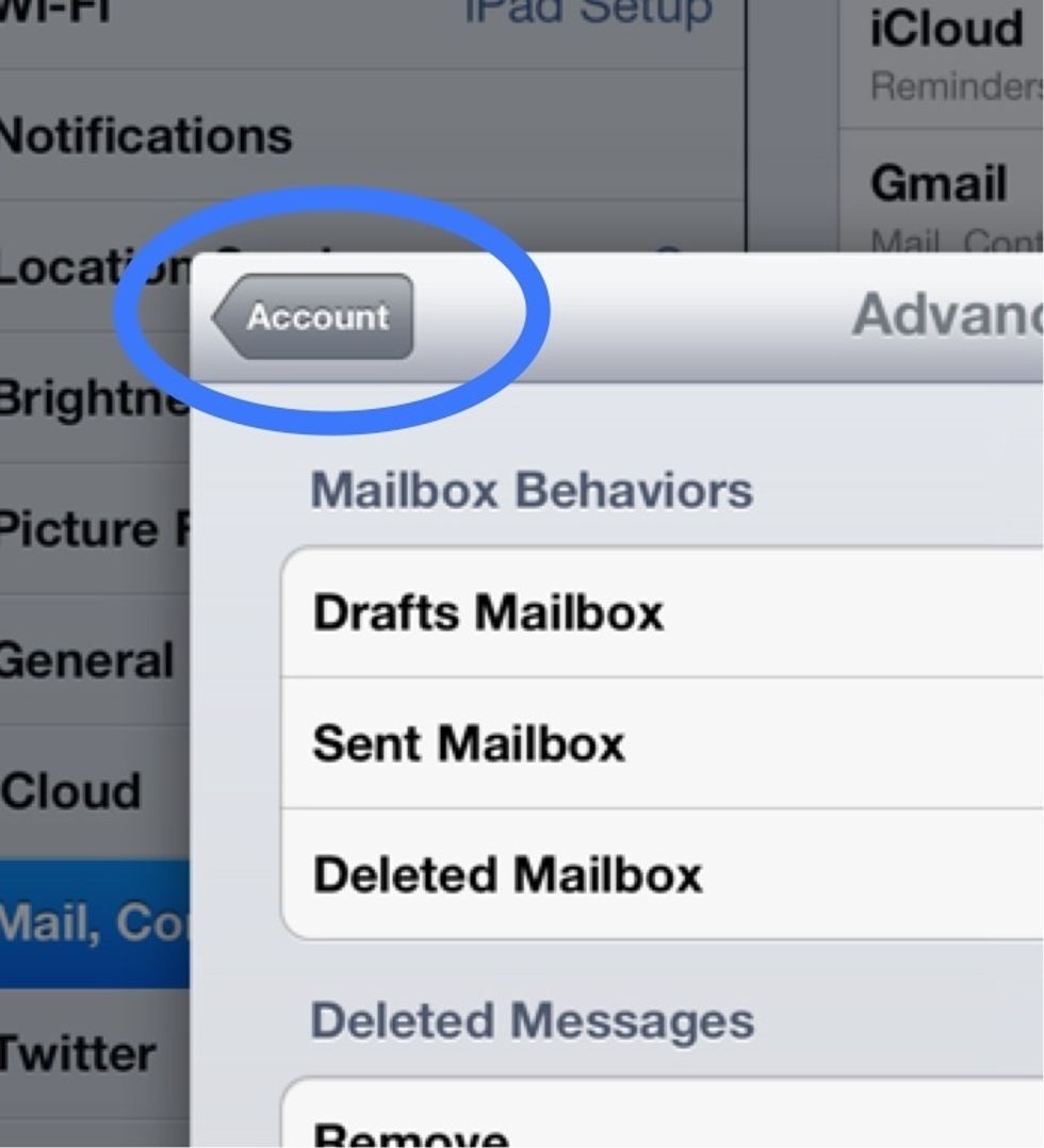 Select "Account"