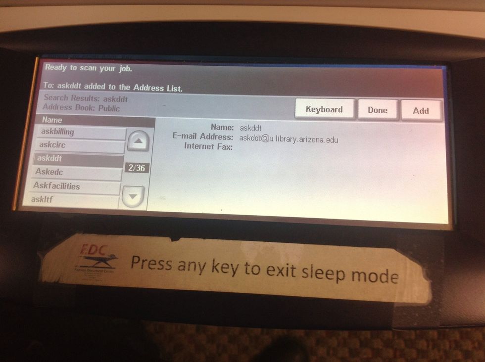 Select Add and then Done