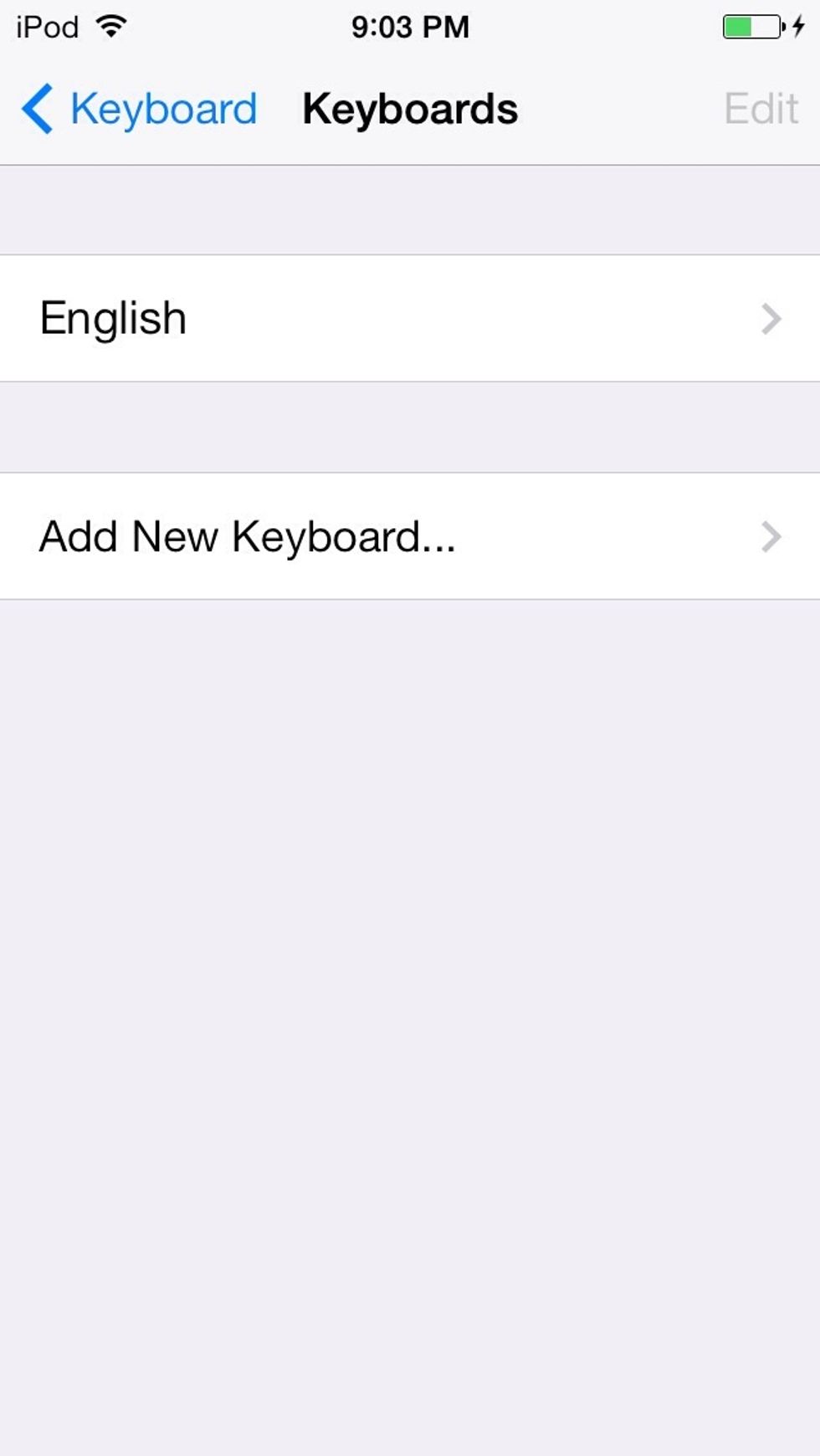 Select "Add new Keyboard"
