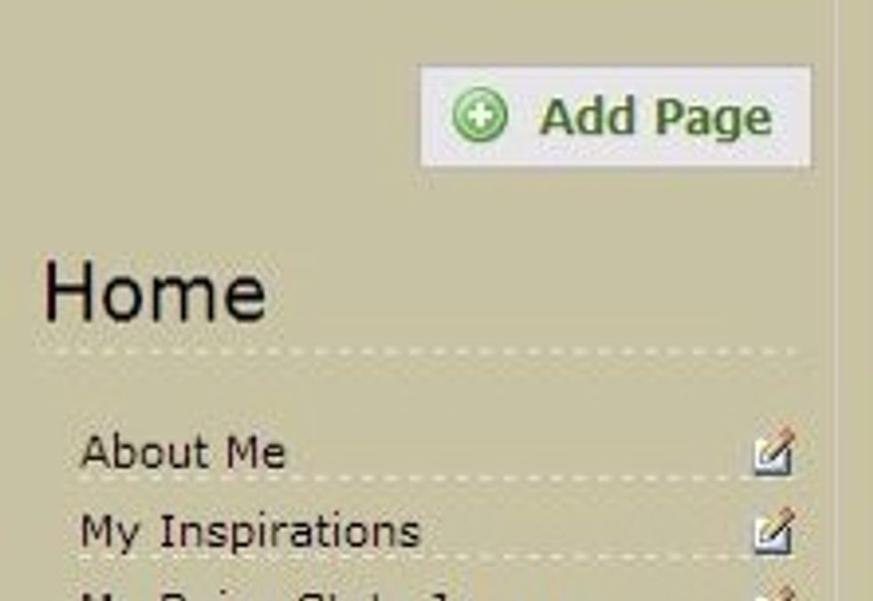 Select Add Page to add a page to your portfolio.