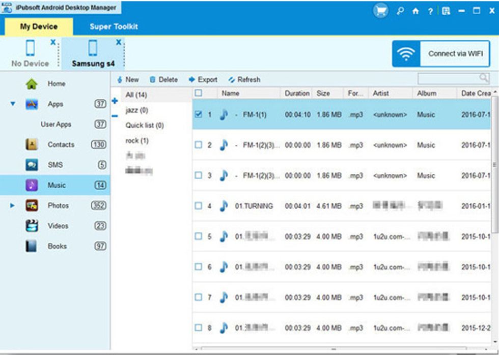 select and check contacts, and Back up Android Contacts as Excel (CSV or XLS)
