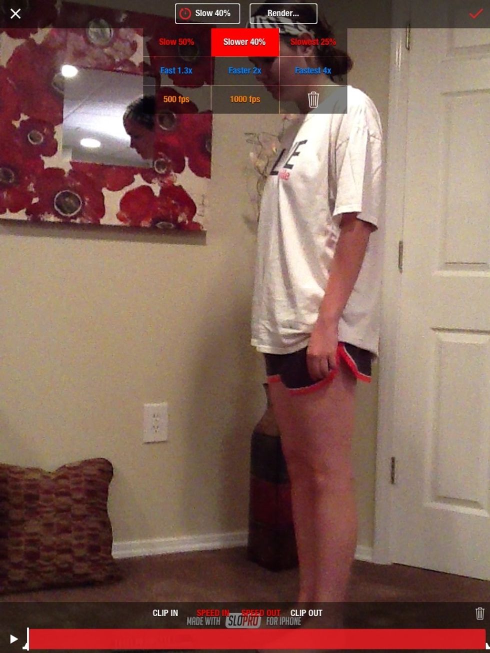 Select any of the above options to get a slower look of what's going on in your video. This would enable an OT to record a client performing a task, & then slow it down to note safety concerns, etc.