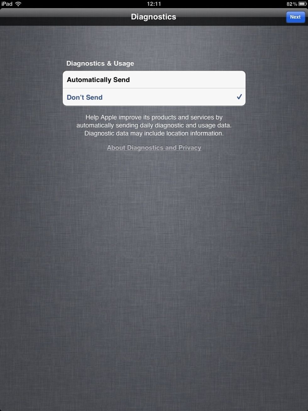 Select 'automatically send'