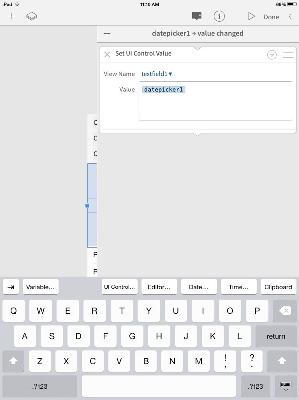 select "datepicker1" from the window that pops up.