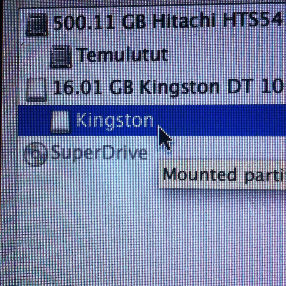 Select drive to format.
