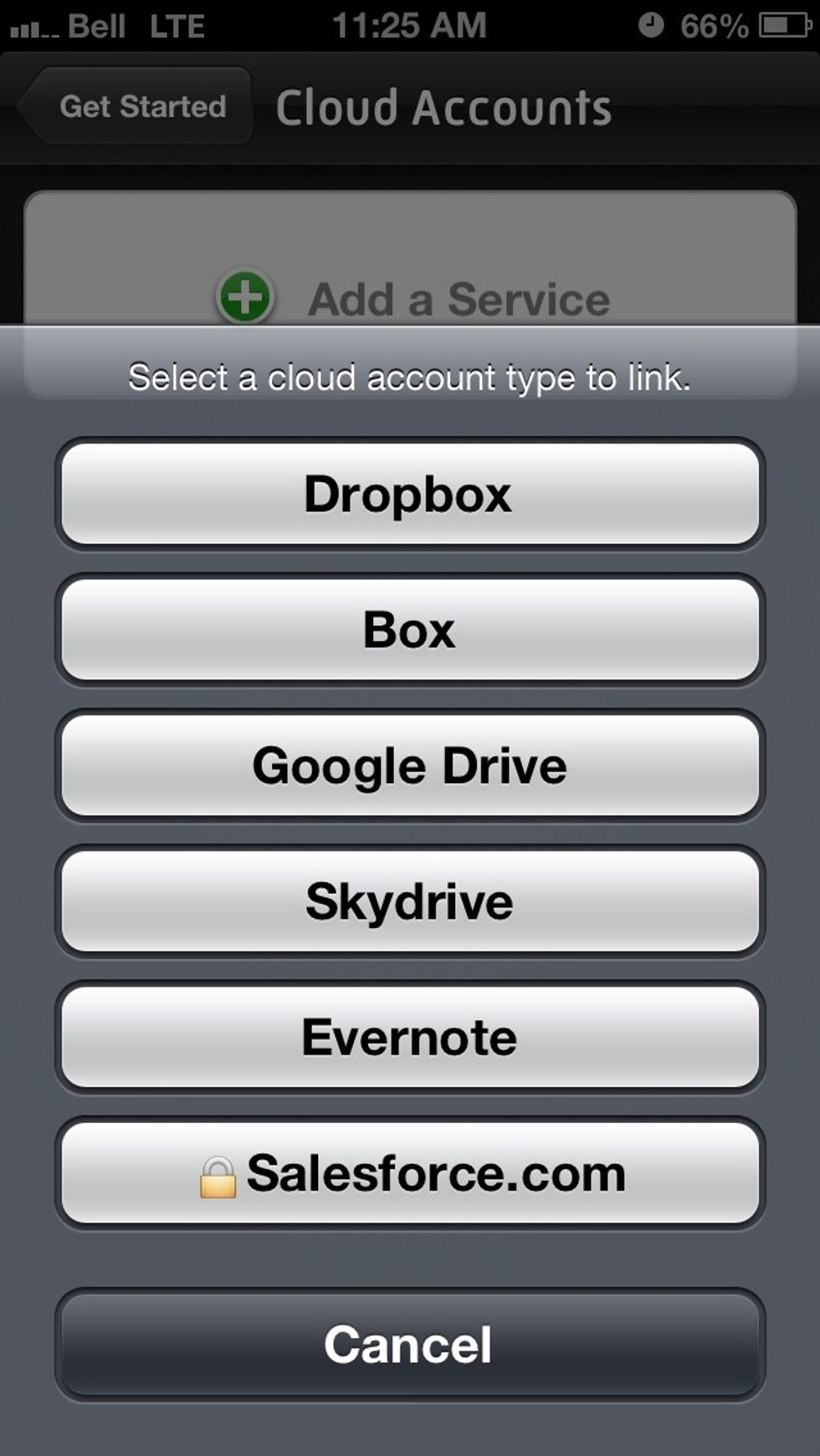 Select Dropbox from the list of available services. (Select any others that apply if you use them) follow the steps to securely connect your Dropbox account.