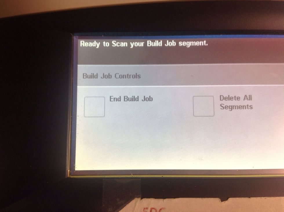 Select End Build Job... (Your job will say 'transferring', the 'completed')