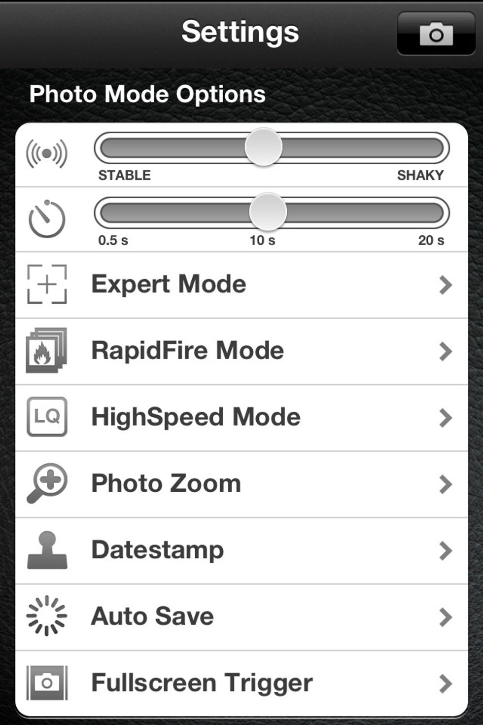 Select "Expert Mode" from the settings menu. This settings view is the old view.
