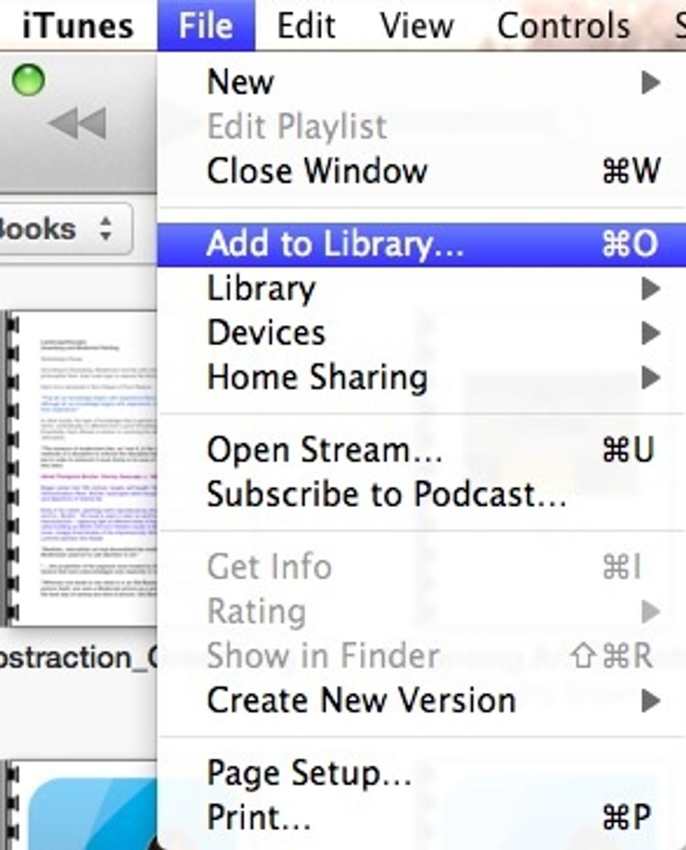 SELECT FILE AND "ADD TO LIBRARY" TO IMPORT PDF FILEs.