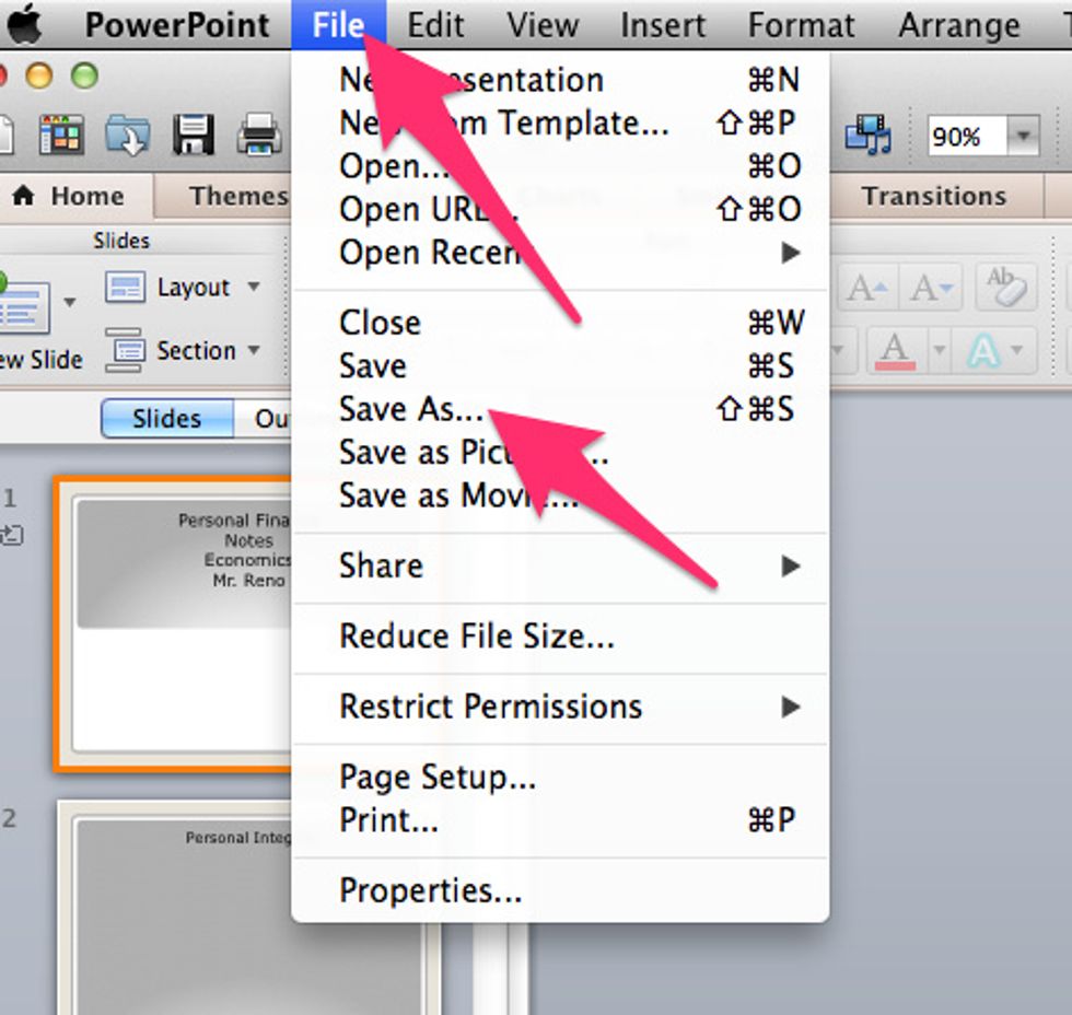 Select File > Save As...