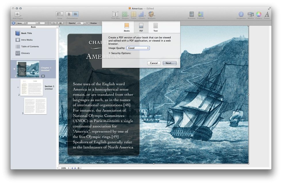 Select image quality and security options and click Next.