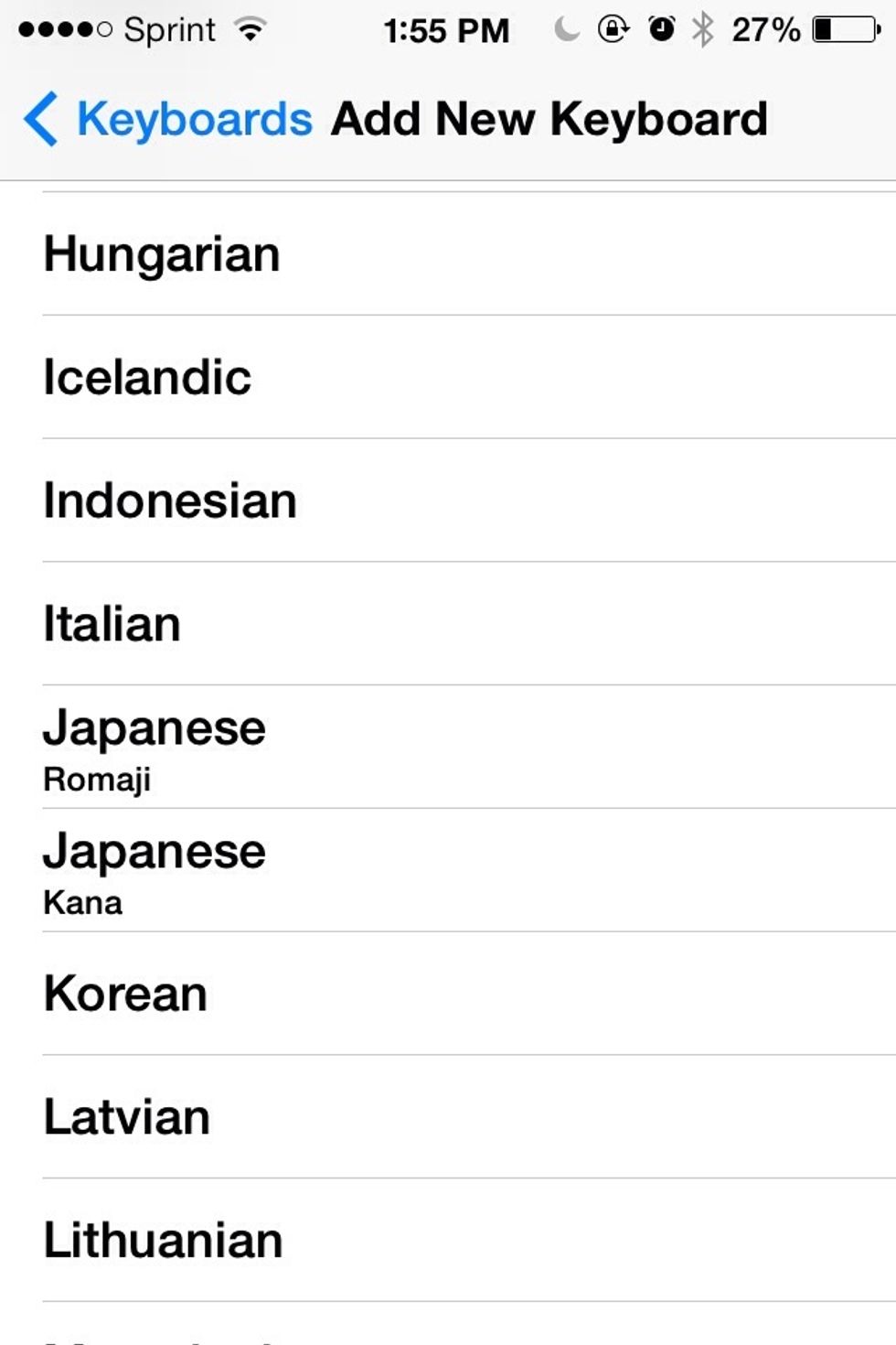Select Japanese romajji