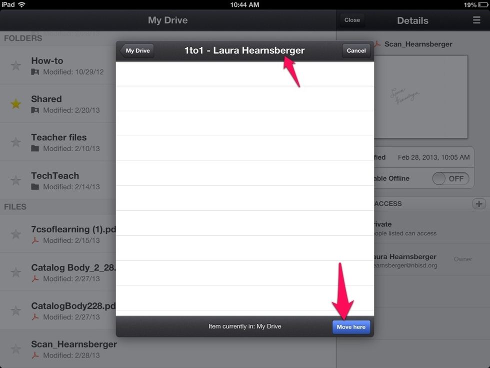 Select "Move here."