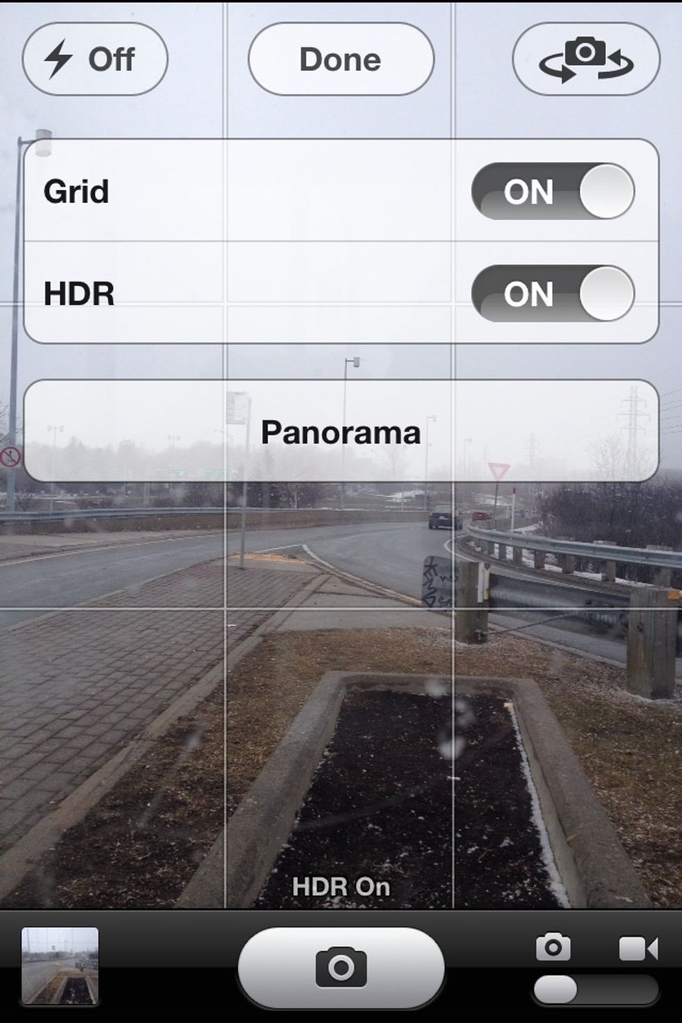 Select "Panorama".
