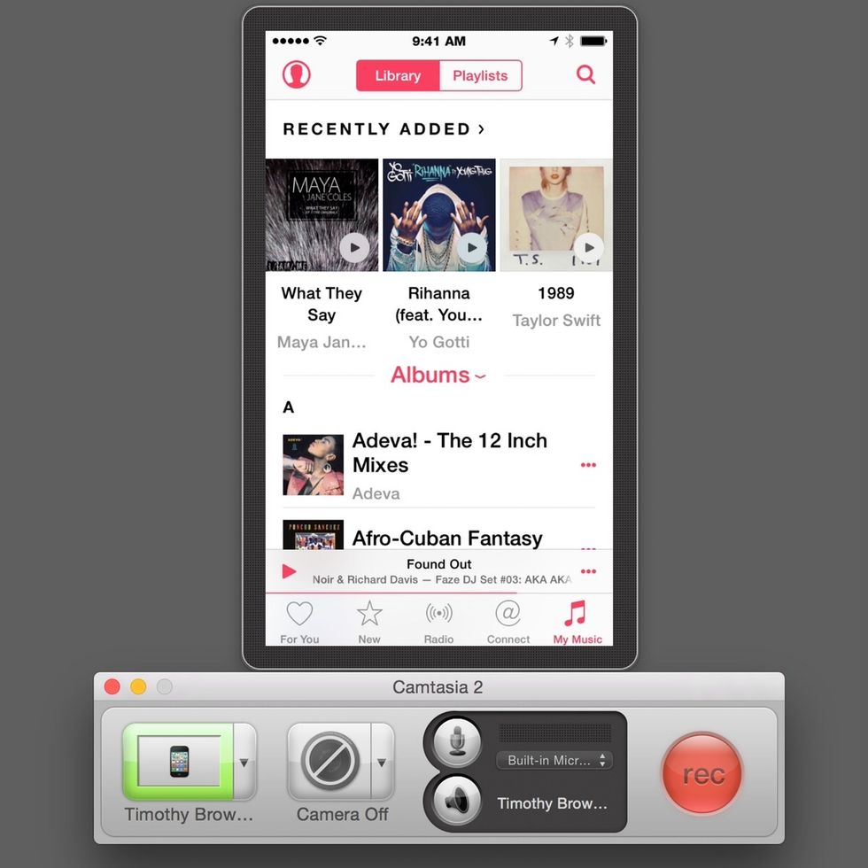 Select record button at bottom right.
