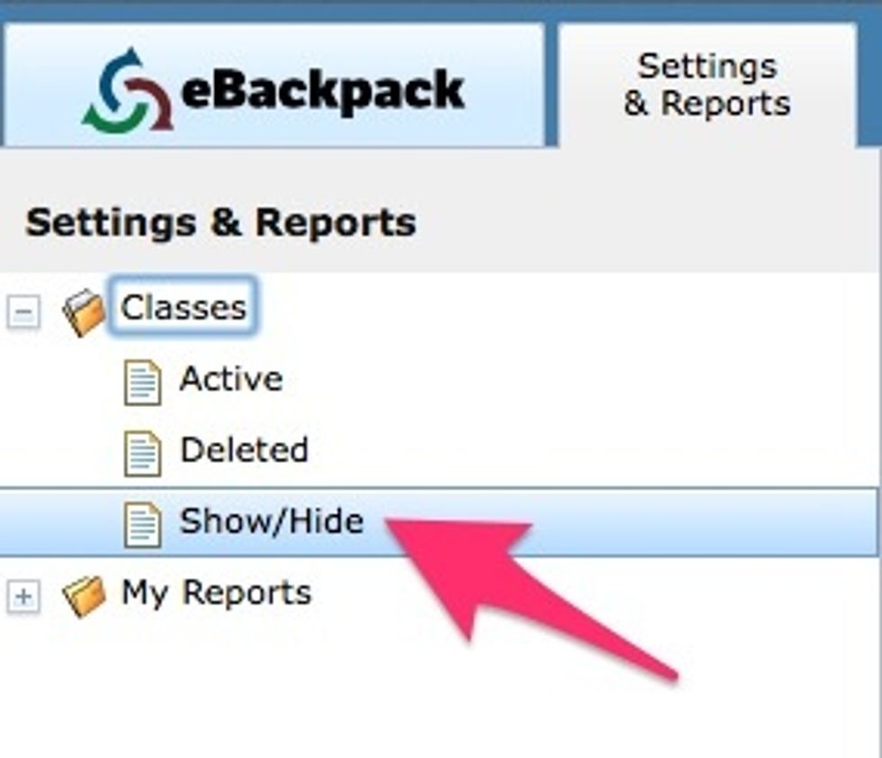 Select "Show/Hide."