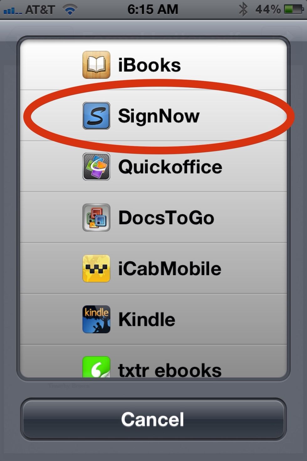 Select "SignNow"
