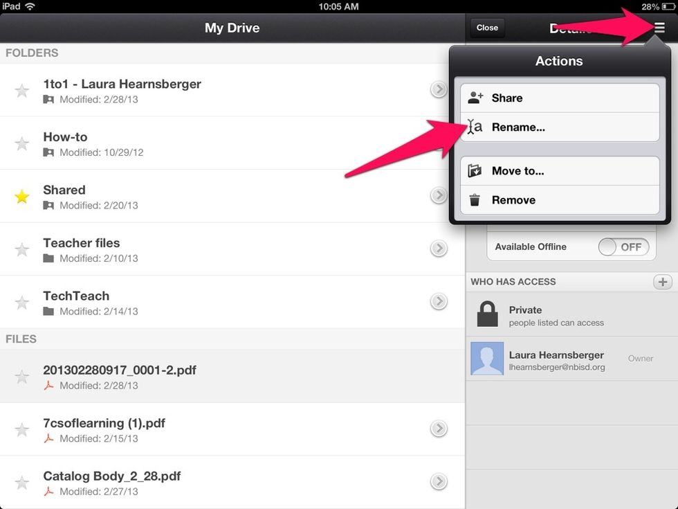 Select the Adidas-ish symbol. Select "Rename."
