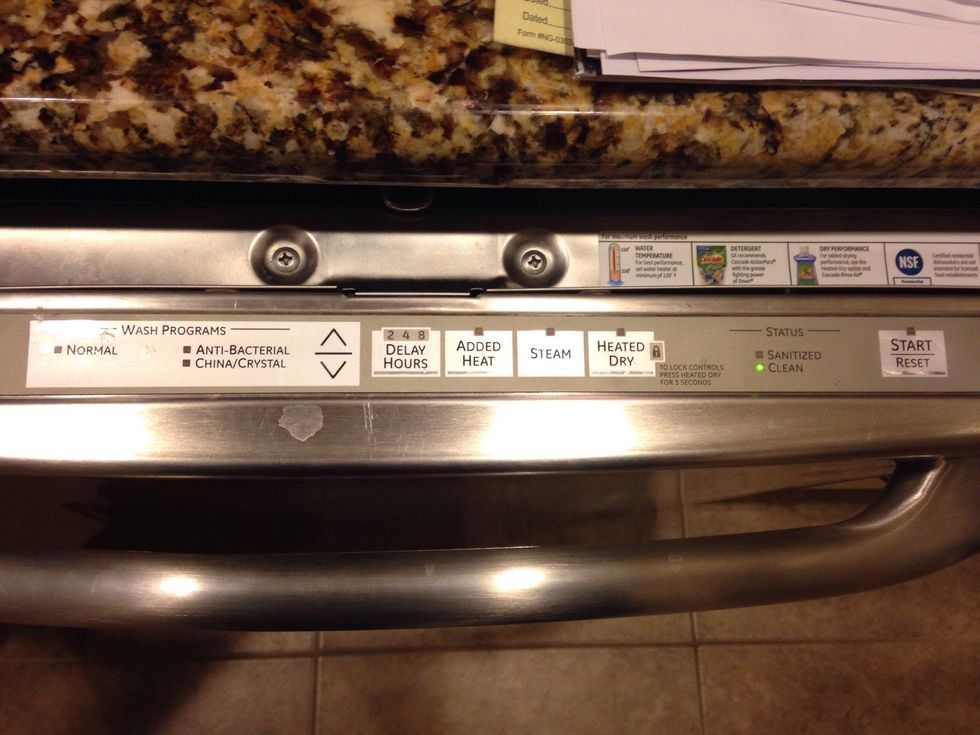 Select the appropriate settings and press start