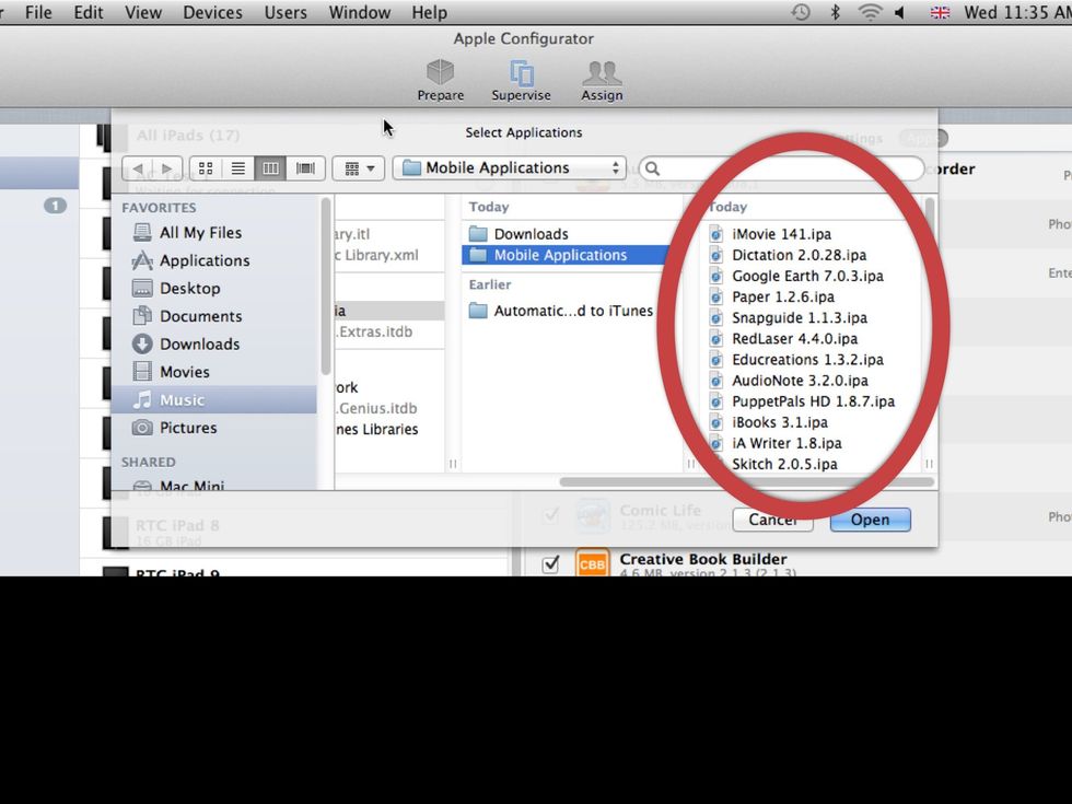 Select the apps downloaded 'Today' and click 'Open'