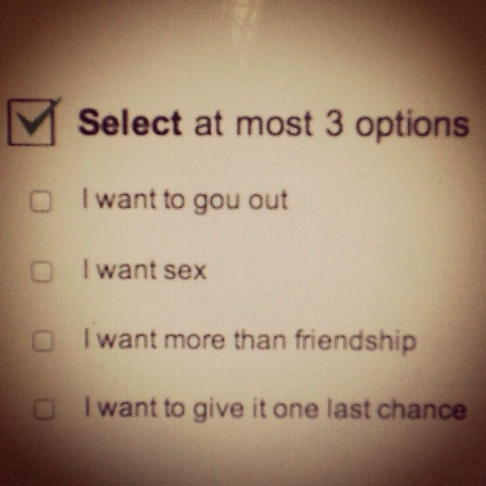 Select the best option for your situation.