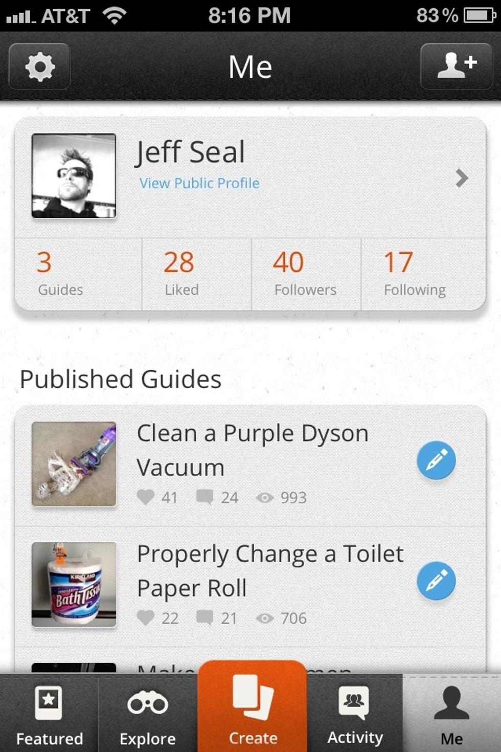 Select the BLUE EDIT pencil button next to the guide you want to change. It's on the right side. In this case I thought the zombie might be too horrific and wanted to change.