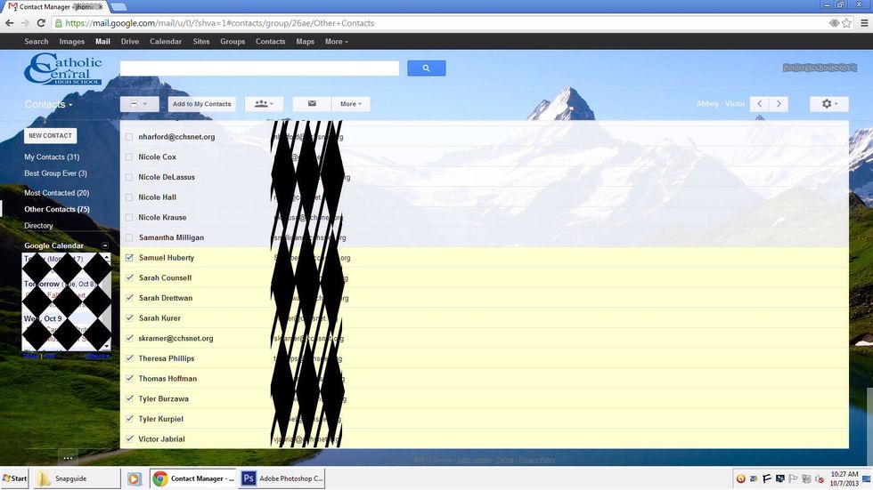 Select the boxes next to each contact you want to add to the group