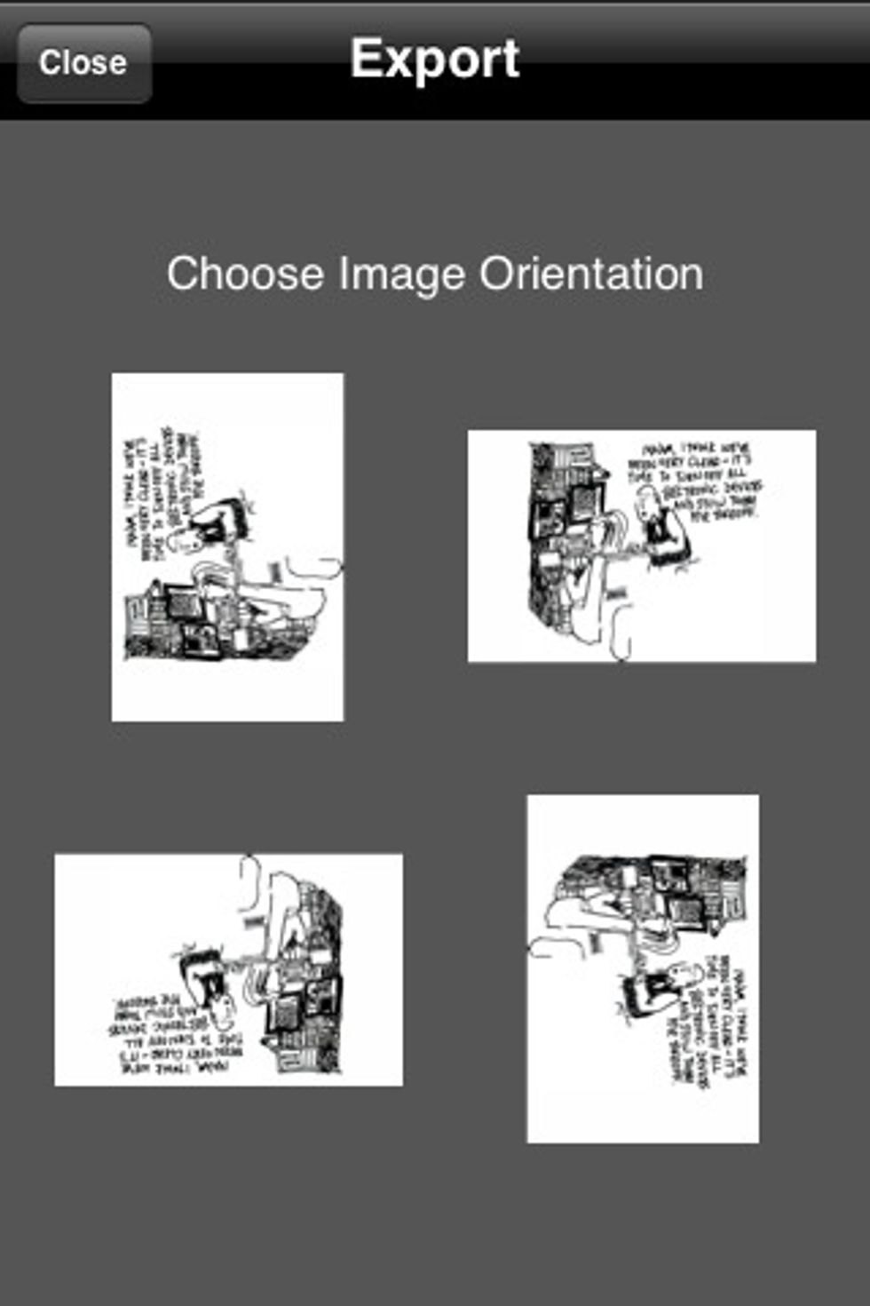 Select the correct orientation.