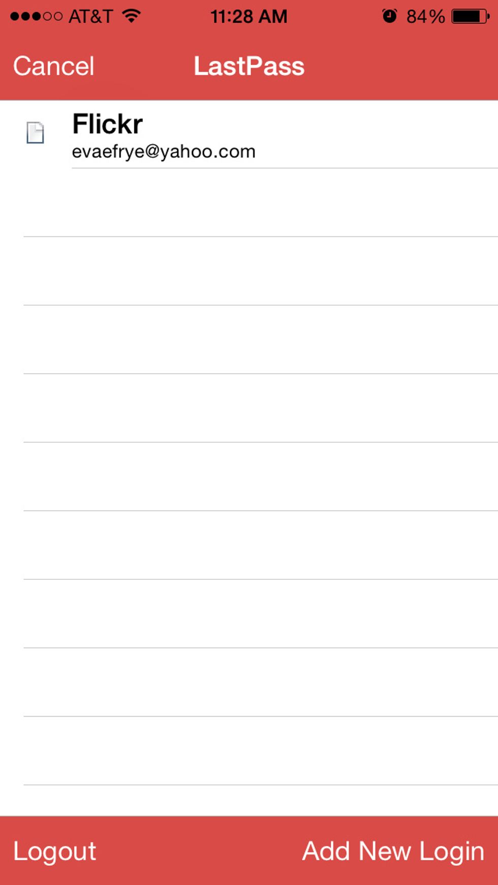 Select the credentials you'd like