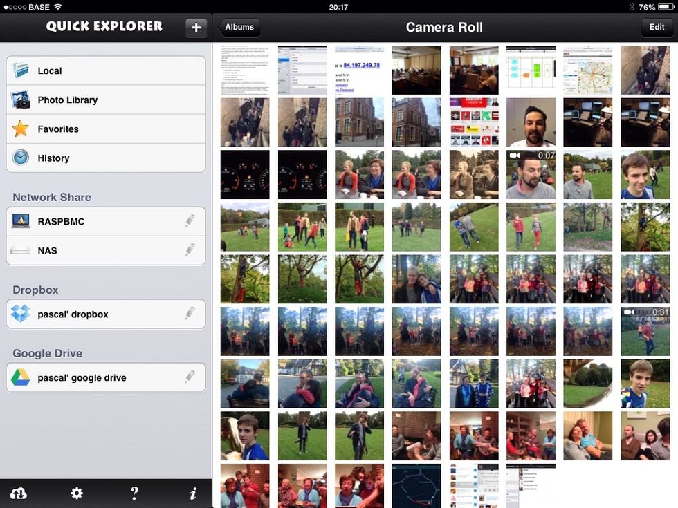 Select the "edit" button on the top right and select the screenshot(s) you want to upload, a checkmark will appear.