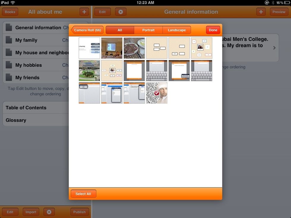 Select the image of your choice.