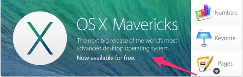 Select the link to OS X Mavericks.