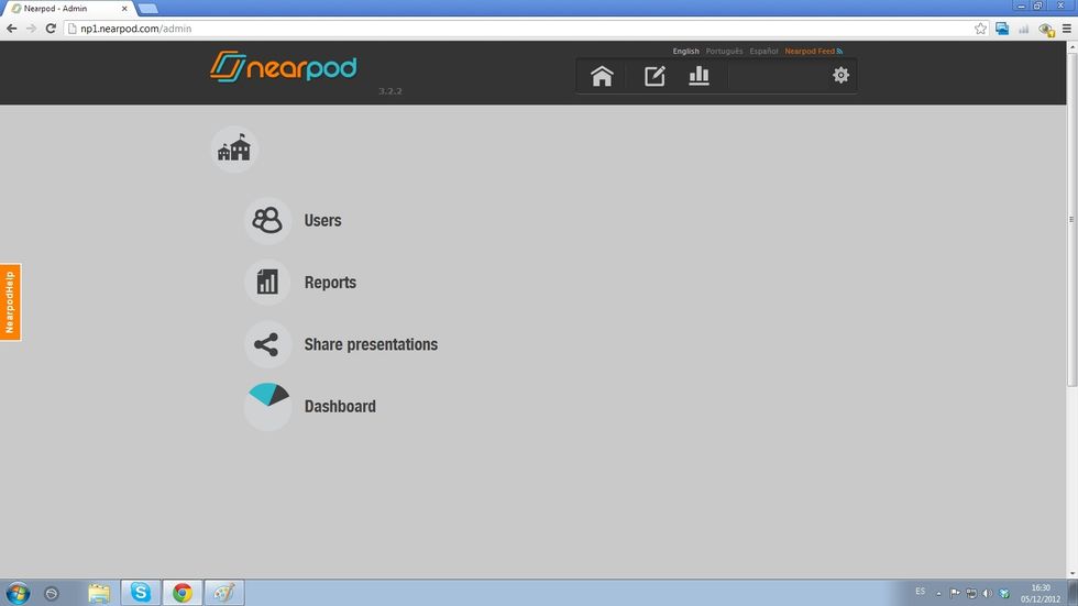 Select the option Share Presentations from the menu.