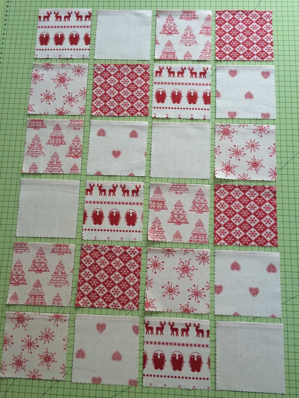 Select the order of the 24 pockets