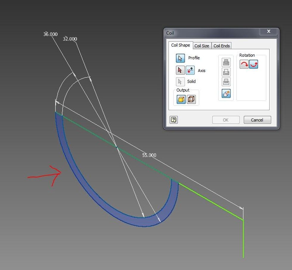 Select the profile that is shaped like a crescent moon