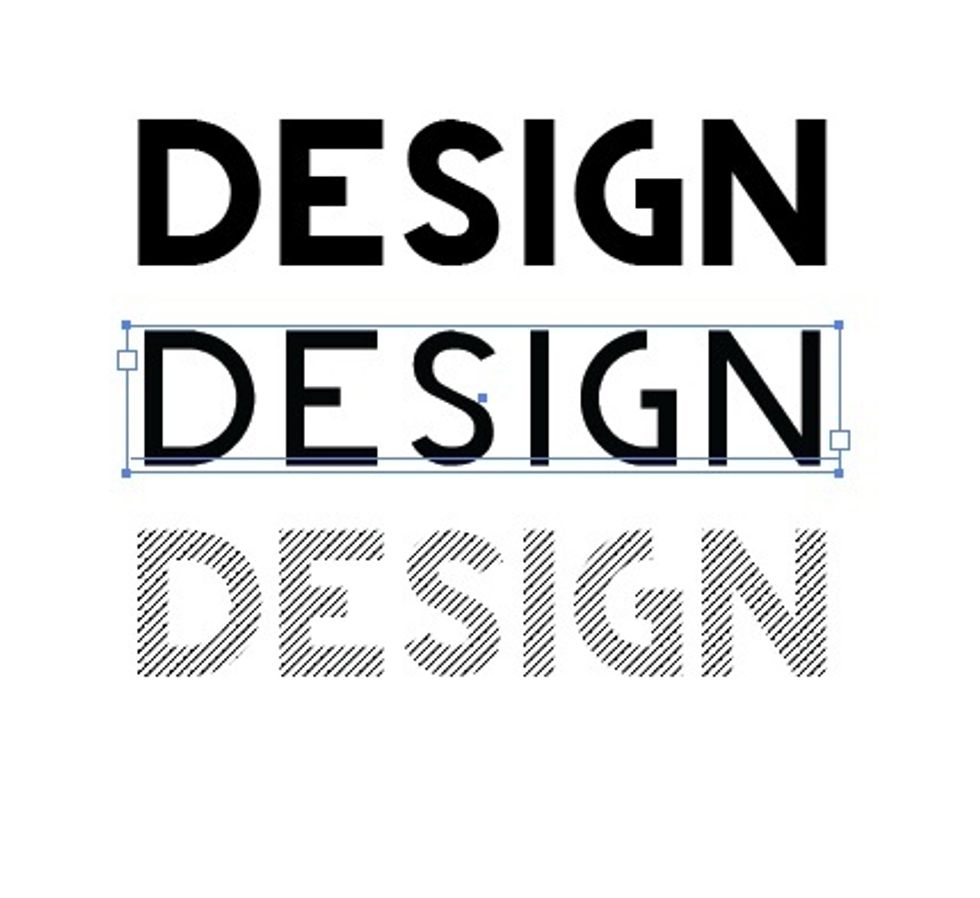 Select the second word and make the Line Thickness 5pts in White colour. Comment if you are not sure how to do this.