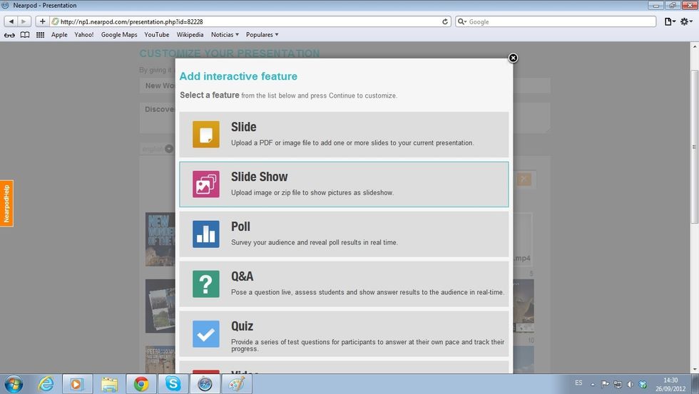 How to add a slideshow to your nearpod presentation npps B+C Guides