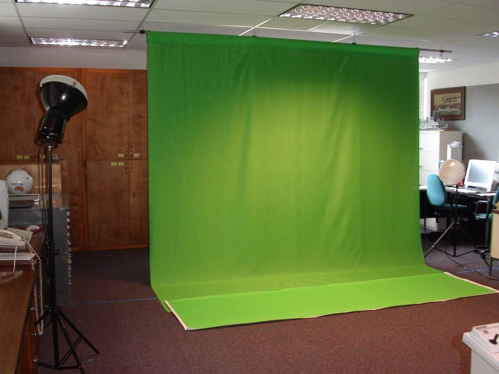 Select the static background scene or virtual set you would like to have your talent viewed in